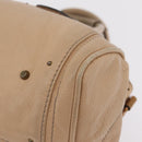 Chloe Paddington Hand Bag Leather Beige Gold Tone Auth am12818V-14