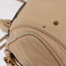 Chloe Paddington Hand Bag Leather Beige Gold Tone Auth am12818V-15