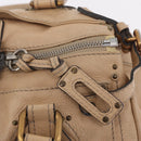 Chloe Paddington Hand Bag Leather Beige Gold Tone Auth am12818V-19