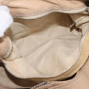 Chloe Paddington Hand Bag Leather Beige Gold Tone Auth am12818V-27