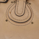 Chloe Paddington Hand Bag Leather Beige Gold Tone Auth am12818V-4