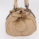 Chloe Paddington Hand Bag Leather Beige Gold Tone Auth am12818V-5