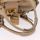 Chloe Paddington Hand Bag Leather Beige Gold Tone Auth am12818V-8