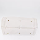 Chloe Paddington Hand Bag Leather White Gold Tone Auth am12820V-5