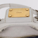 Chloe Paddington Hand Bag Leather White Gold Tone Auth am12820V-22