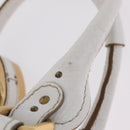Chloe Paddington Hand Bag Leather White Gold Tone Auth am12820V-8