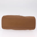 PRADA Shoulder Bag Leather Brown Silver Auth am12821V-11