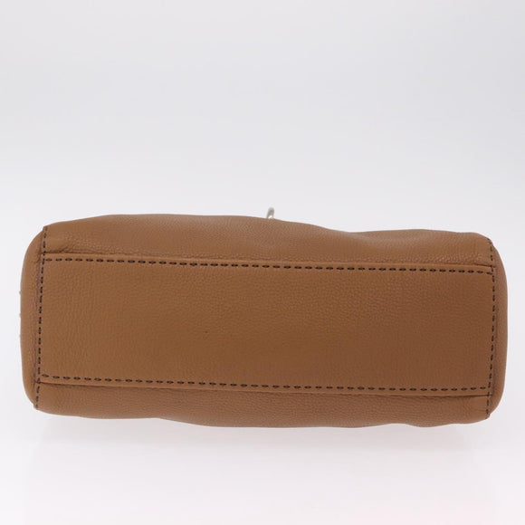 PRADA Shoulder Bag Leather Brown Silver Auth am12821V