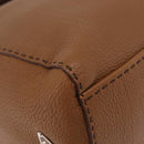 PRADA Shoulder Bag Leather Brown Silver Auth am12821V-13