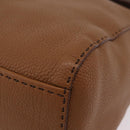 PRADA Shoulder Bag Leather Brown Silver Auth am12821V-14