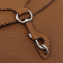 PRADA Shoulder Bag Leather Brown Silver Auth am12821V-18