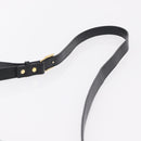 Saint Laurent YSL Shoulder Bag Leather Black Gold Tone Auth am12822V-10