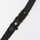 Saint Laurent YSL Shoulder Bag Leather Black Gold Tone Auth am12822V-11