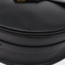 Saint Laurent YSL Shoulder Bag Leather Black Gold Tone Auth am12822V-15