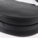 Saint Laurent YSL Shoulder Bag Leather Black Gold Tone Auth am12822V-17