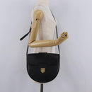 Saint Laurent YSL Shoulder Bag Leather Black Gold Tone Auth am12822V-28