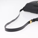 Saint Laurent YSL Shoulder Bag Leather Black Gold Tone Auth am12822V-9