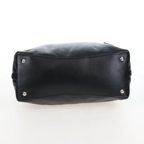 PRADA Shoulder Bag Leather Black Silver Auth am12823SAM