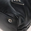 PRADA Shoulder Bag Leather Black Silver Auth am12823SAM-13