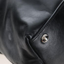 PRADA Shoulder Bag Leather Black Silver Auth am12823SAM-14
