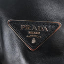 PRADA Shoulder Bag Leather Black Silver Auth am12823SAM-17