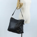 PRADA Shoulder Bag Leather Black Silver Auth am12823SAM-27