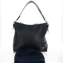 PRADA Shoulder Bag Leather Black Silver Auth am12823SAM-28