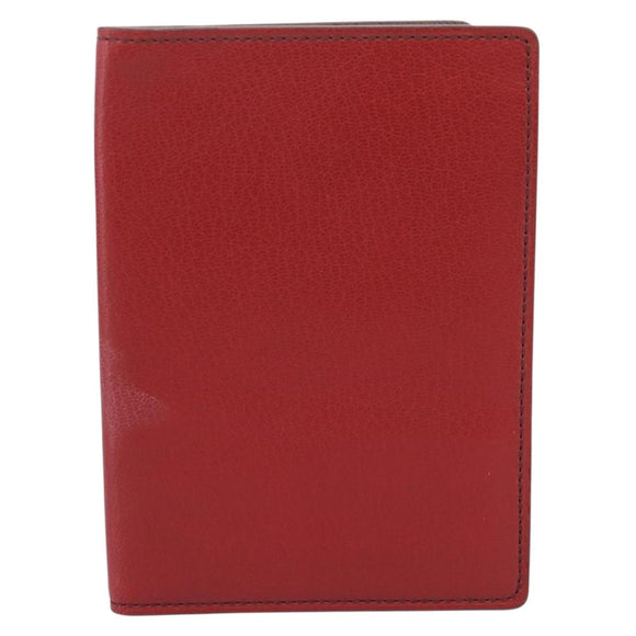 Cartier Passport Case Leather Red Auth am12824M