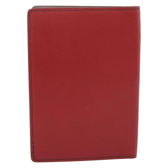 Cartier Passport Case Leather Red Auth am12824M