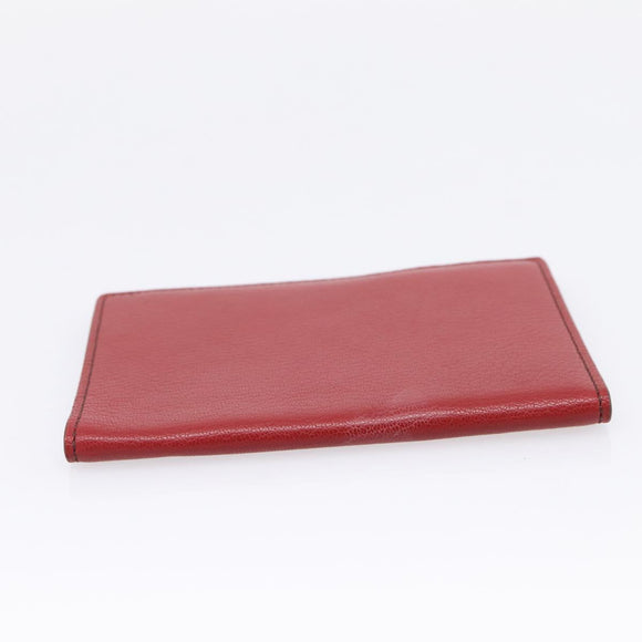 Cartier Passport Case Leather Red Auth am12824M