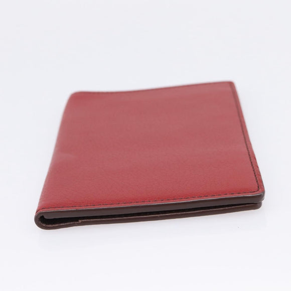 Cartier Passport Case Leather Red Auth am12824M