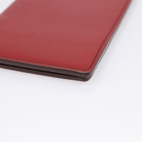 Cartier Passport Case Leather Red Auth am12824M