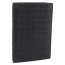 Bottega Veneta INTRECCIATO Passport Case Leather Black Auth am12826M-1