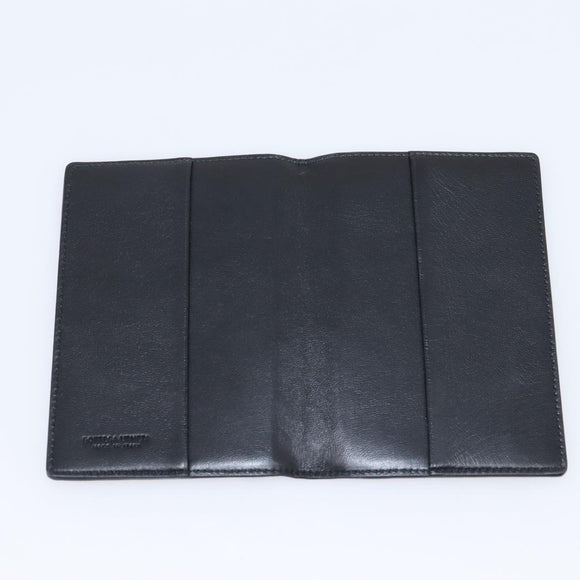 Bottega Veneta INTRECCIATO Passport Case Leather Black Auth am12826M