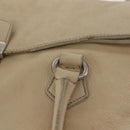 PRADA Tote Bag Leather Ivory Silver Auth am12827A-16