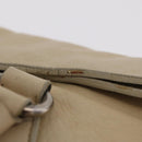 PRADA Tote Bag Leather Ivory Silver Auth am12827A-18