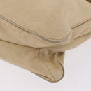 PRADA Tote Bag Leather Ivory Silver Auth am12827A-20