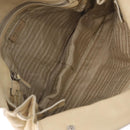 PRADA Tote Bag Leather Ivory Silver Auth am12827A-10