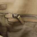 PRADA Tote Bag Leather Ivory Silver Auth am12827A-30