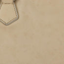 PRADA Tote Bag Leather Ivory Silver Auth am12827A-3