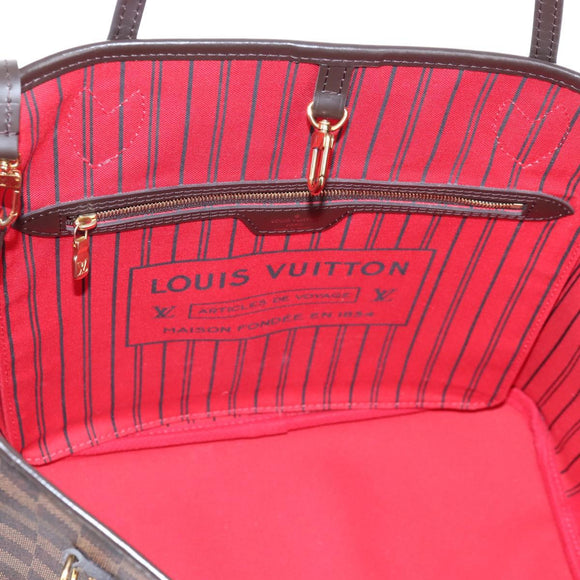 LOUIS VUITTON Damier Ebene Neverfull MM Tote Bag N51105 LV Auth am12828SAM