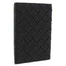 Bottega Veneta INTRECCIATO Passport Case Leather Black Green Auth am12830M-1