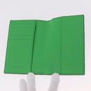 Bottega Veneta INTRECCIATO Passport Case Leather Black Green Auth am12830M-13