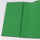 Bottega Veneta INTRECCIATO Passport Case Leather Black Green Auth am12830M-14