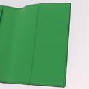 Bottega Veneta INTRECCIATO Passport Case Leather Black Green Auth am12830M-15