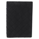 Bottega Veneta INTRECCIATO Passport Case Leather Black Green Auth am12830M-3