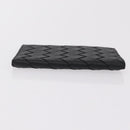 Bottega Veneta INTRECCIATO Passport Case Leather Black Green Auth am12830M-4