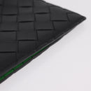 Bottega Veneta INTRECCIATO Passport Case Leather Black Green Auth am12830M-6