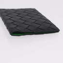 Bottega Veneta INTRECCIATO Passport Case Leather Black Green Auth am12830M-7