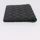 Bottega Veneta INTRECCIATO Passport Case Leather Black Green Auth am12830M-8